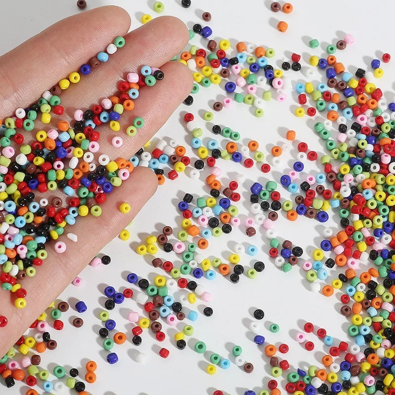 2-4mm Pure Beaded Glass Pretty Beautiful Color Mixture Beads Hand Making DIY Jewelry Necklace Accessories Material Accessorie