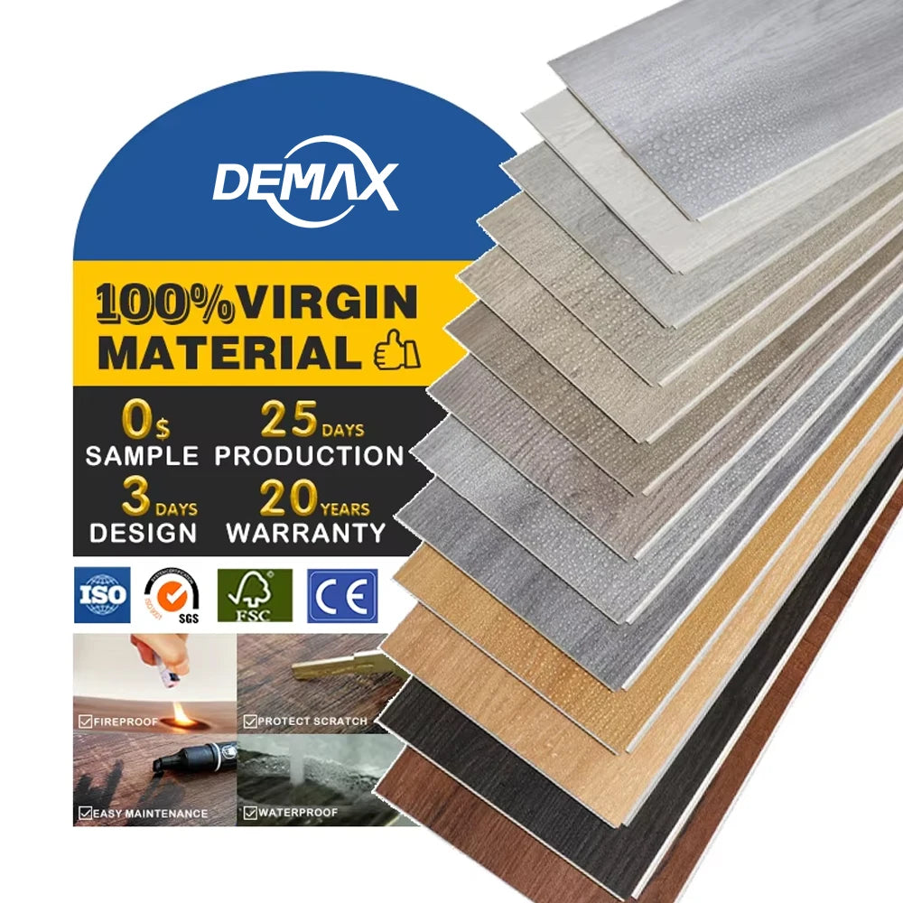 Luxury Vinyl Tile Flooring  SPC LVT Click Plank Flooring Plastic Flooring