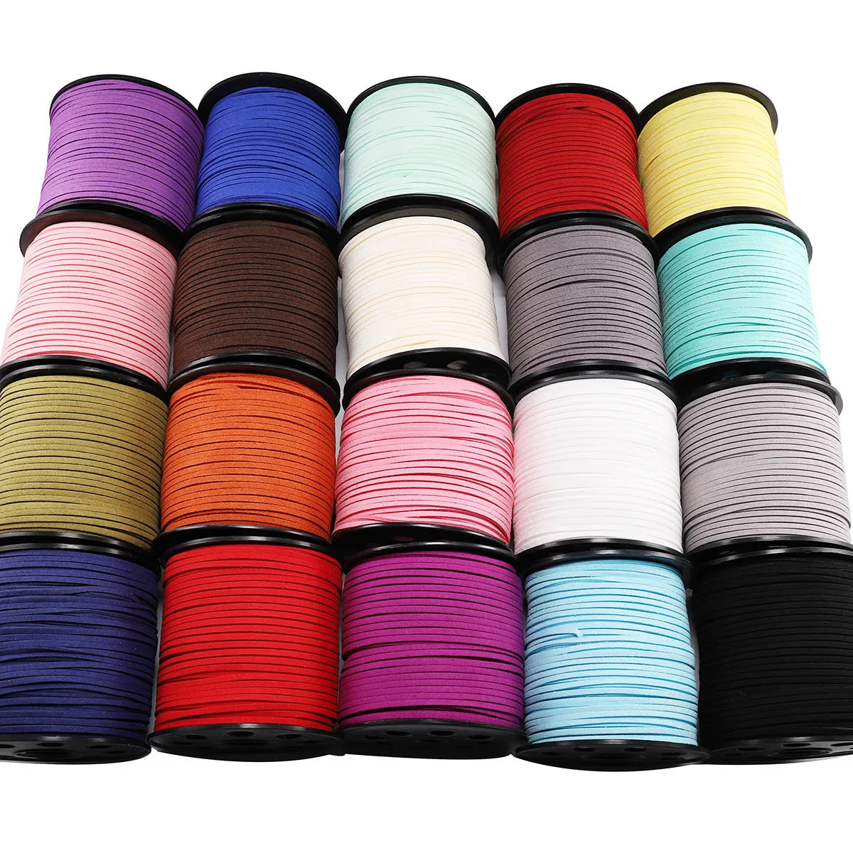 2.6mm Cord Jewelry Making Ornament Flat Korean Suede Leather String Thong for DIY Jewellery Decoration Thread
