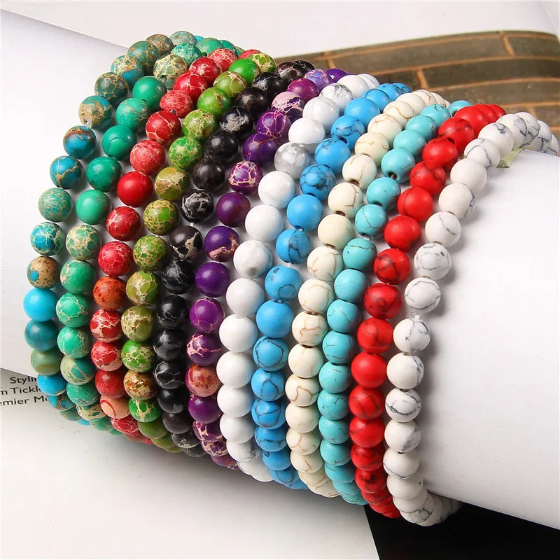 6/8/10mm Gemstone Healing Bracelet Wholesale Pulseras Para Mujer Crystal Bracelet Natural Stone Beads Bracelet