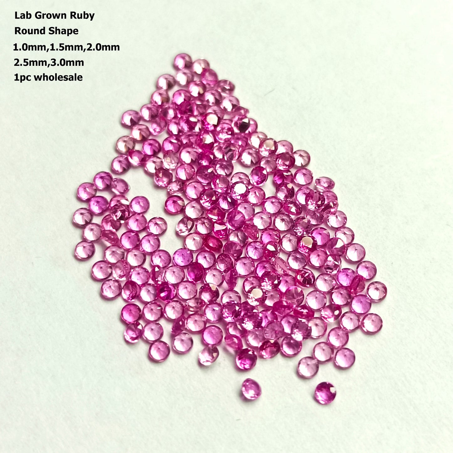Starsgem Pigeon Blood Red Color Lab Grown Ruby Round Shape Reb Color Lab Grwon Ruby Gemstone