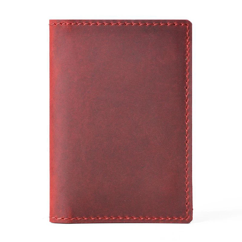 Free Sample Vintage Unisex Short Open Wallet Genuine Leather No Decoration