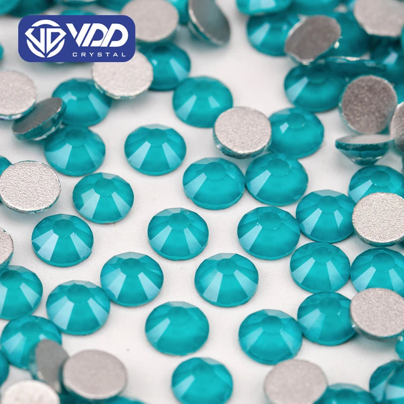 VDD SS6-SS30 141 MRD-Lake Blue Glass Rhinestones Crystal Flatback Strass Stones Glitter for Nail Art DIY Crafts Decoration