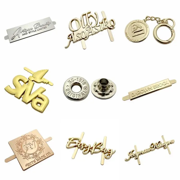 Rectangle Shape Handbags Hardware Metal logo Embossing Plate for Hats