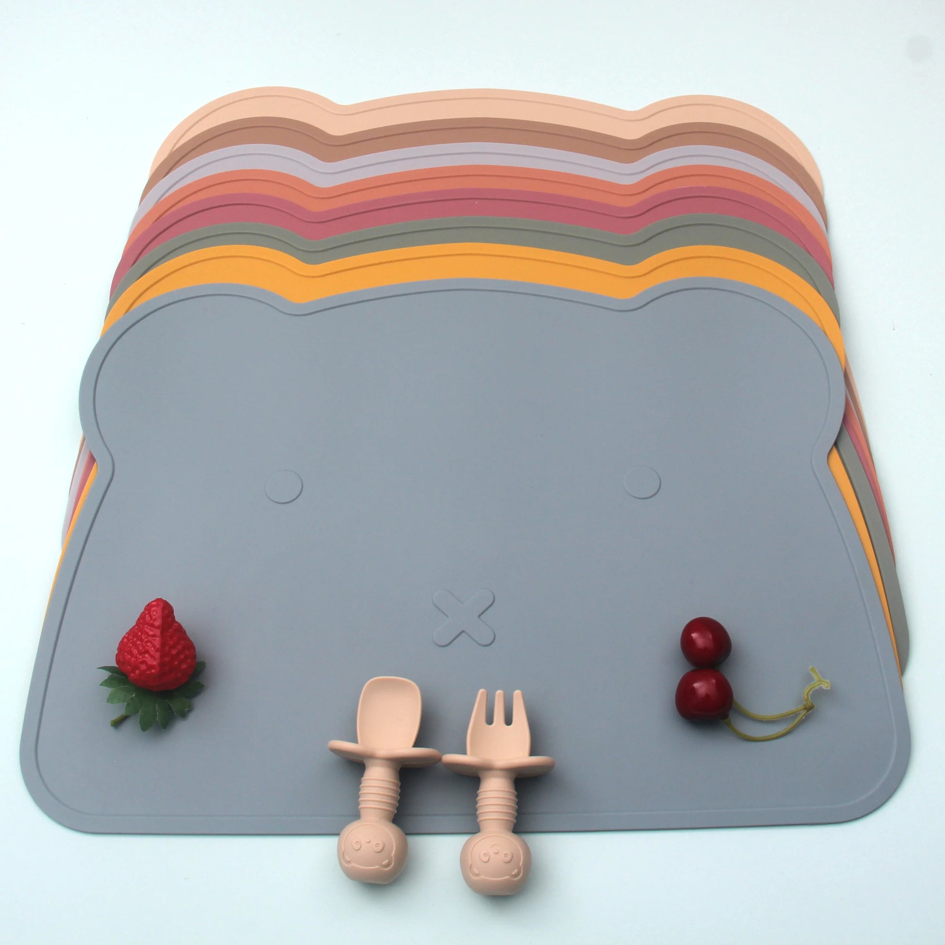 Children Toddler Classic Eco-Friendly Large Suction Highchair Kitchen Dining Table Mats Round Silicone Placemat for Kids