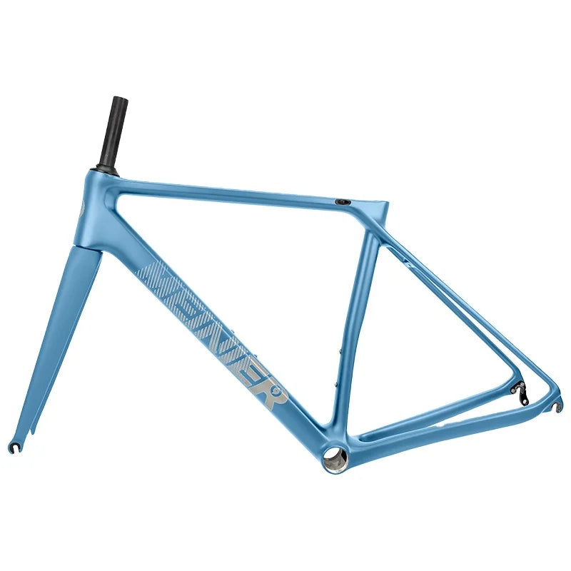 Full Carbon Fiber Road Bike Frame 700C V-Brake Di2 and Mechanical Bicycle Frame Carbon  Frameset Customizable Colors