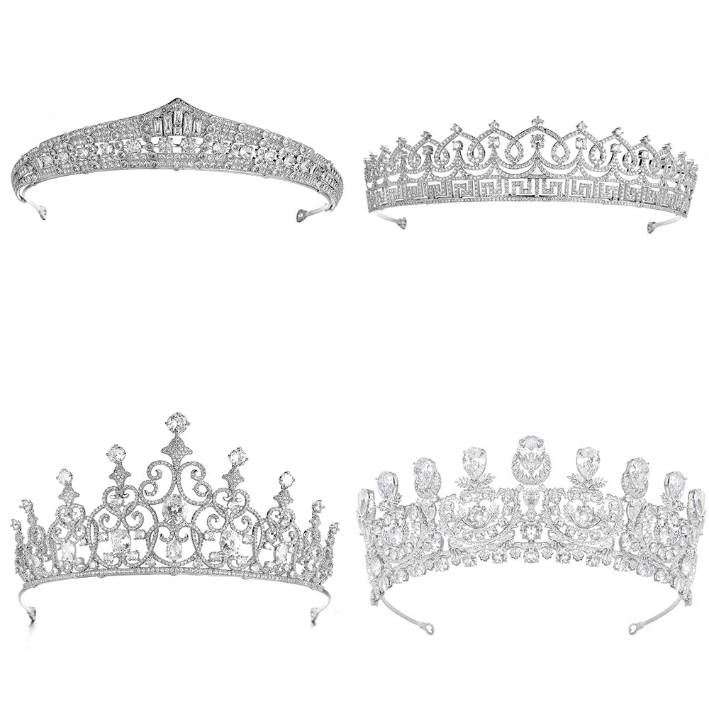 Diamond Crown Adult Birthday Party Princess Crown Wedding Zircon Bridal  Tiara  for Women