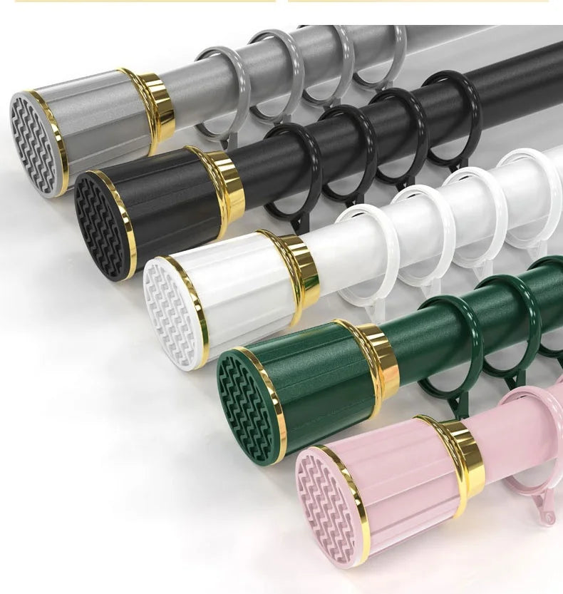 ARODDY Custom 1.6-2.5m Roman Rods Adjustable Extendable Metal Curtain Pole for Windows Premium Window Curtain Rods