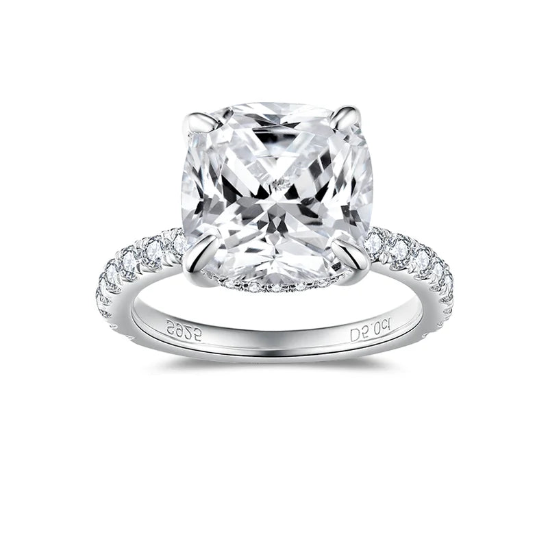 Fine Jewelry Women Engagement Moissanite Rings GRA Certified Round Brilliant Cut Trendy Gemstone Rings