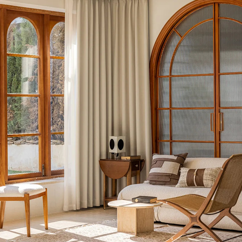 XinLan Wholesale 100% Polyester Insulated Blackout Curtain with Custom Top Grommet Modern Style for Living Room All-Season Us