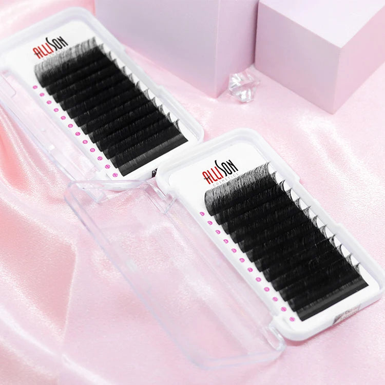 Allison J B C D L Whole Sale Lash Trays 6-25mm Lash Extensions Supplies Volume Velvet Individual Mink Eyelash Extension Trays