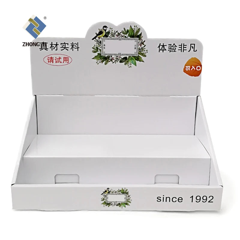 Custom Retail POP Promotion Table Top Display PDQ Tray Displays Drink Snacks Food Gifts Cardboard Counter Display Box