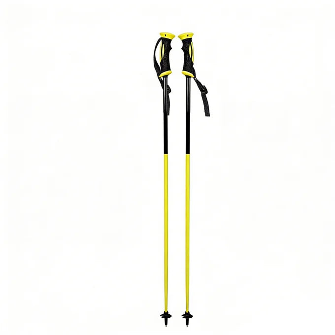 Wholesale New Design Telescopic 135cm Carbon Fiber Ski Poles with Tungsten Tip and PP+Cork Grip Durable