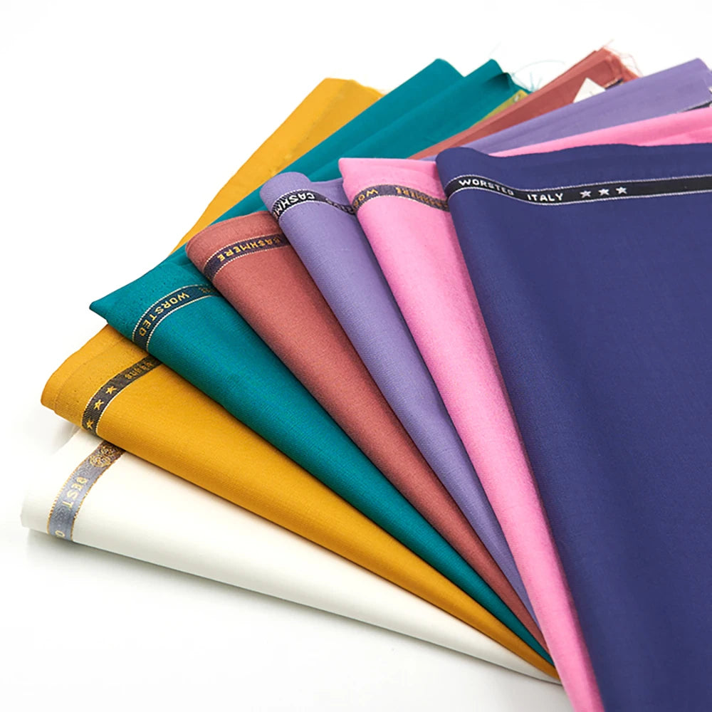 Hot Selling Fancy Pure White Merino Wool Twill Fabric Woven Technique for Boys' Suits and Tuxedos