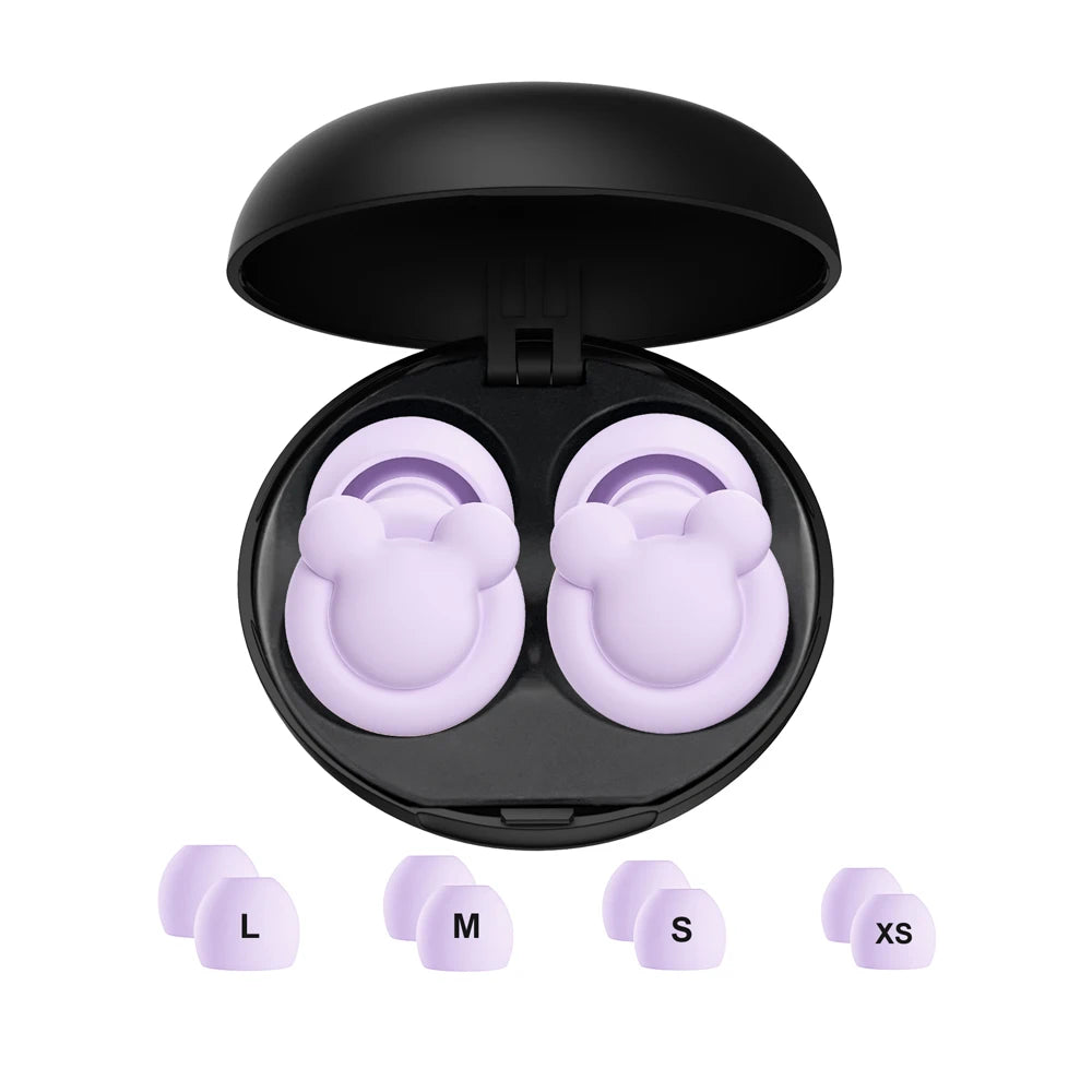 Hearing Protection Reusable Tunnel Ear Plugs Noise Reduction Soundproof Swimming Silicone Sleep Earplugs