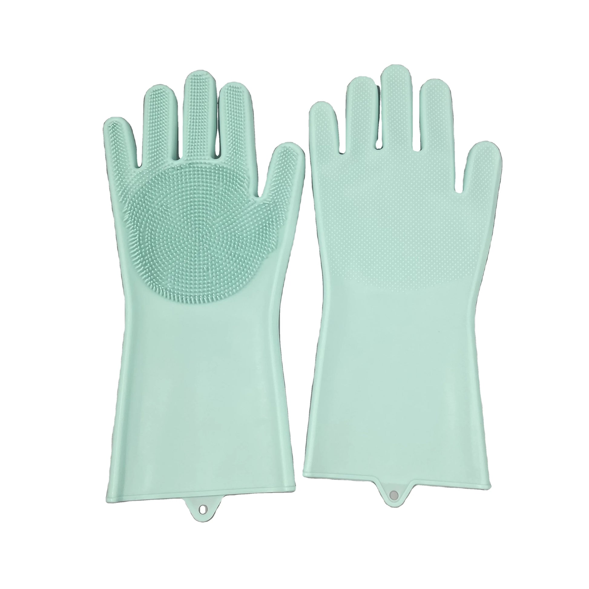 Biodegradable Degradable Reusable Cleaning Gloves Magic Silicone Rubber Sponge Glove Household Scrubber Kitchen Clean Tools