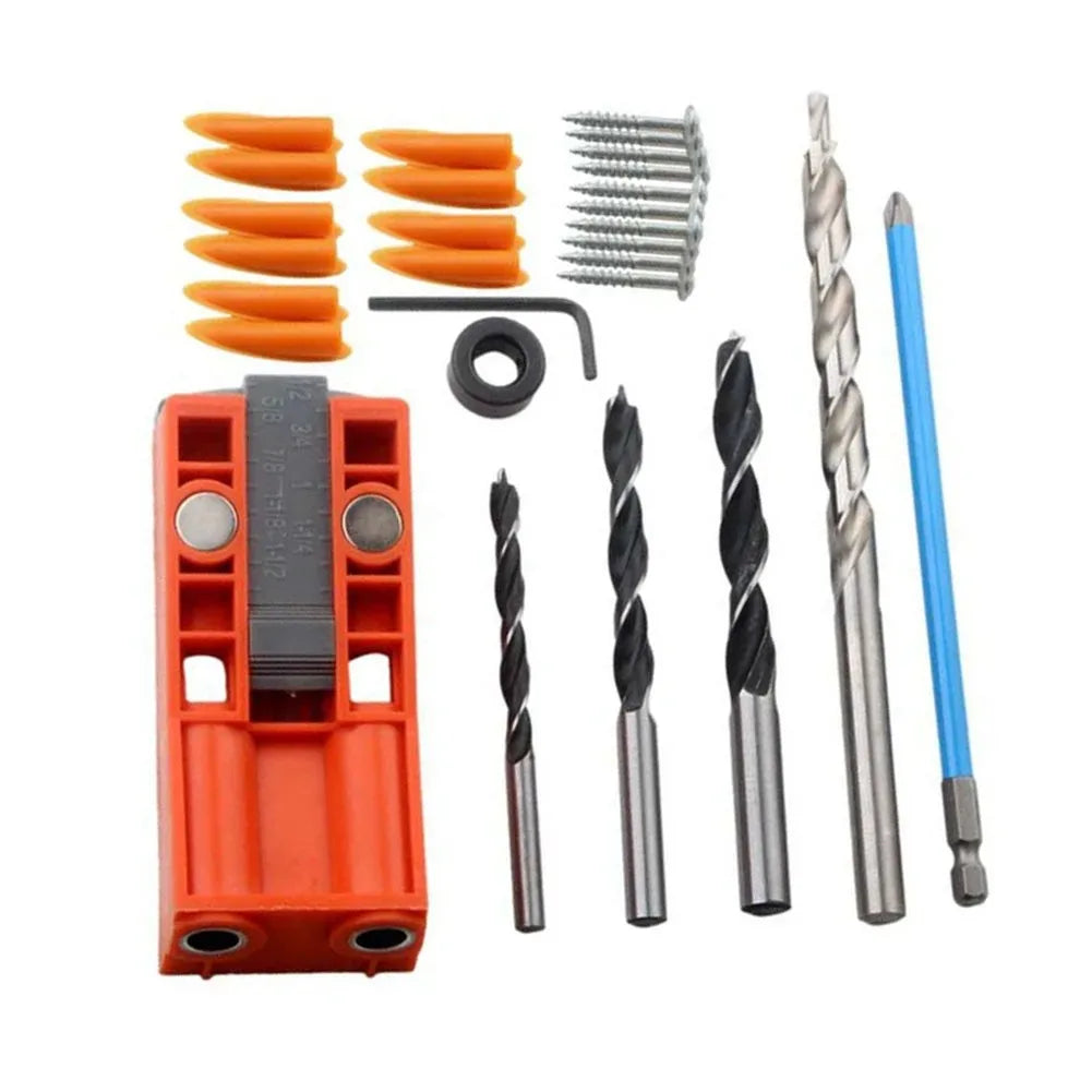 28 Pcs Woodworking Oblique Hole Locator Adjustable Punch Abs Plastic Tape Magnetic Punch Woodworking Tool