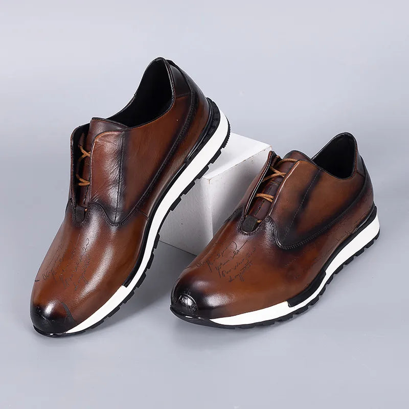 Luxury Casual Light Weight Genuine Leather Comfort Autumn Fashion Wedding Office Sport Dress Men's Shoes