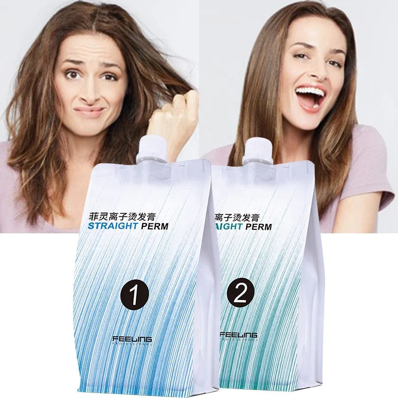 OEM Iron Ion Hot Perm Digital Perm Straightening Cream Elastic Moisturizing Relaxed Straighten With Neutralizer Cream