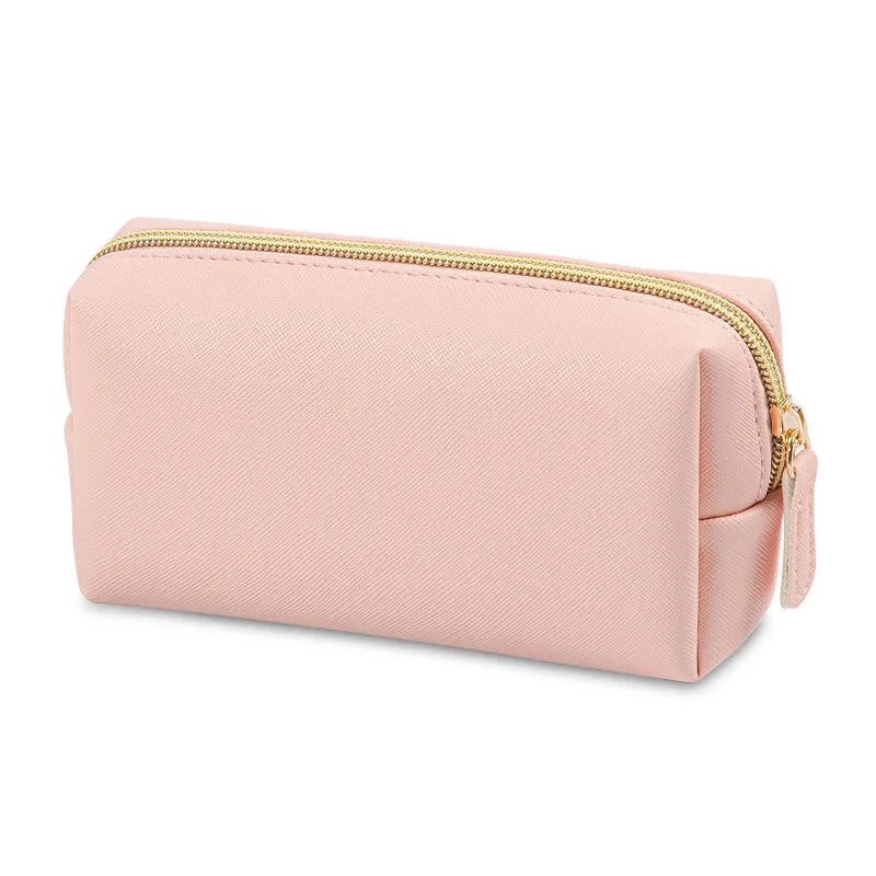 Hot Selling Women's Portable Square Cosmetic Bag Waterproof and Cute Travel Toiletry Storage in PU Material