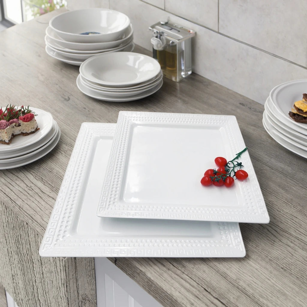 Large Capacity Eco-Friendly Square Melamine Serving Dish for Catering Buffet Parties Weddings Restaurants Hotels Home Use