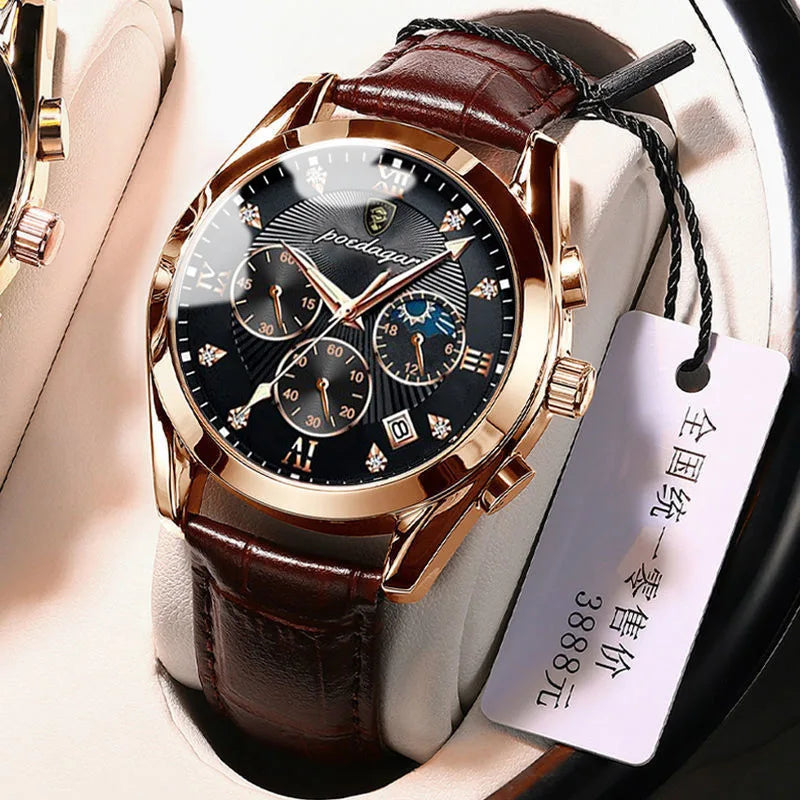 Baida Eggplant New Waterproof Luminous Men's Watch Student Korean Fashion Trend Calendar Online Red Cross-border Explosions