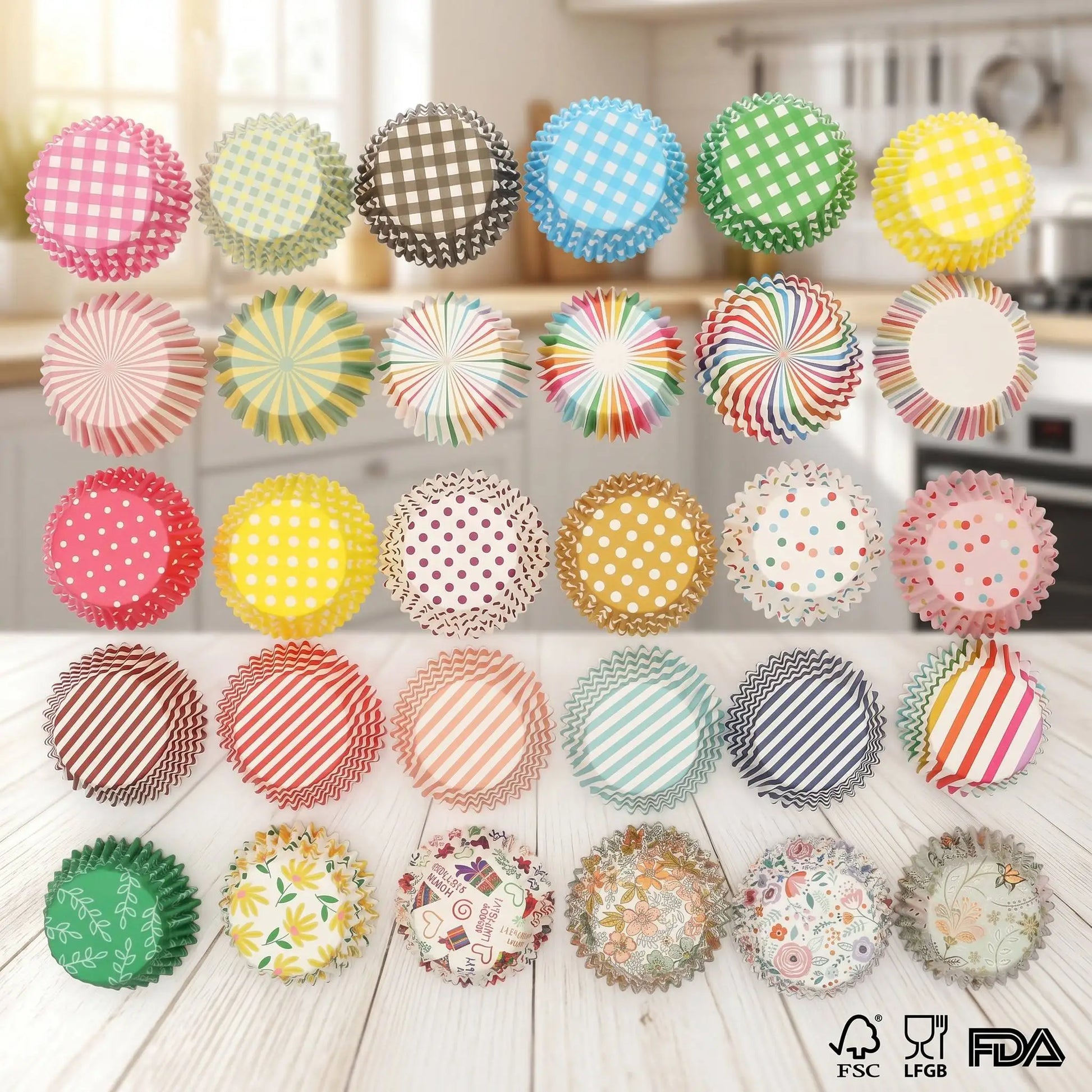 Wholesale 5*3cm Cupcake Paper Support  Round Non-stick Cake Coated Paper Cup Cupcake Liner  for High Temperature Baking