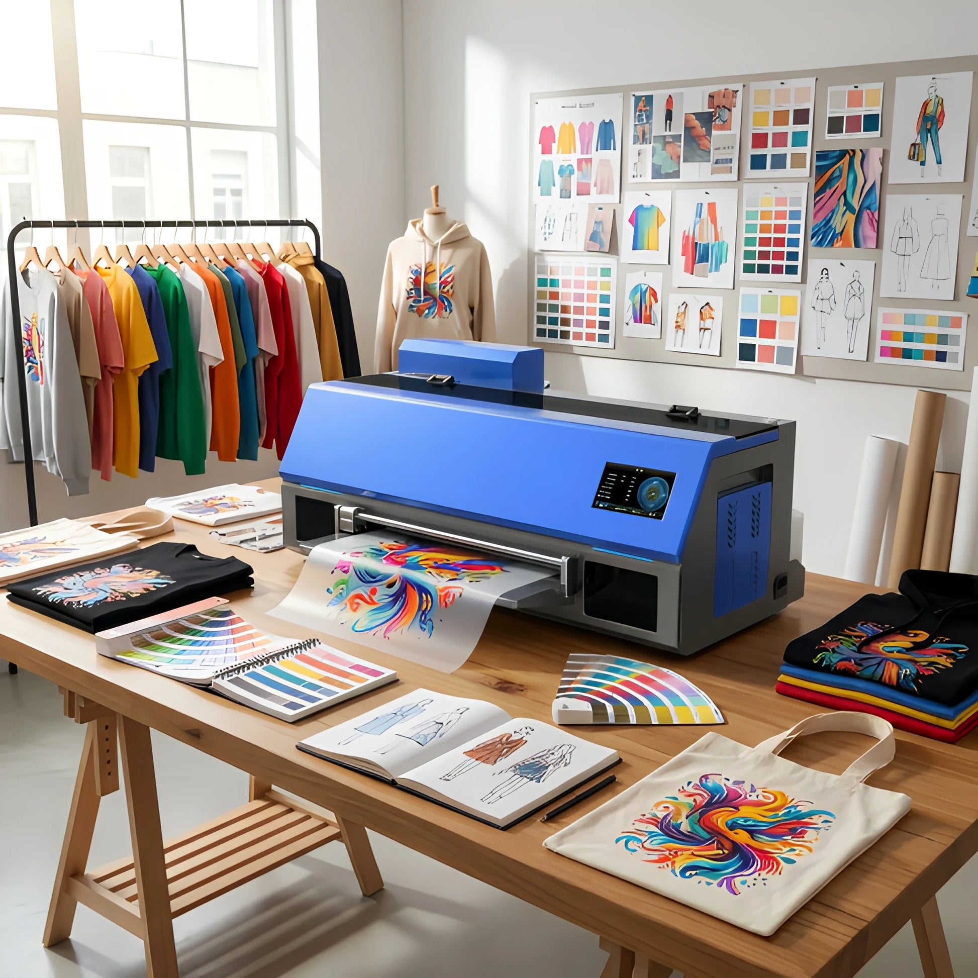 XP600 Print Head A3+ Digital Inkjet Roll DTF Printer DTF Ink Jet Film Sticker Heat Transfer Sublimation Tshirt Printing Machi