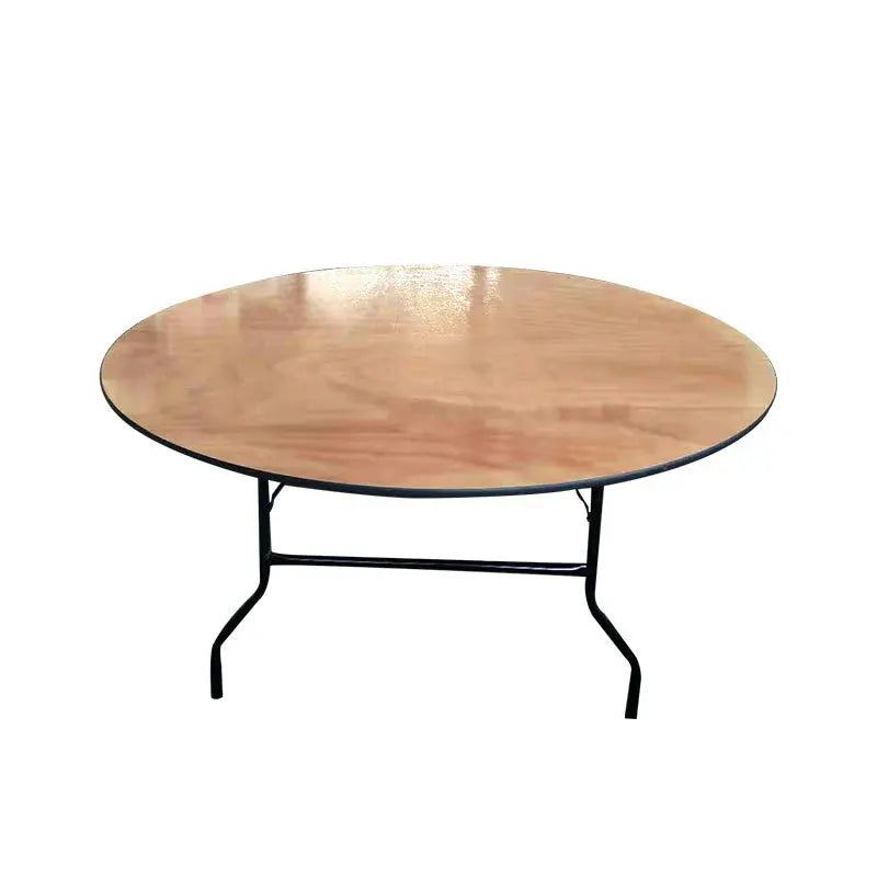 Wholesales Cheap Durable    Wedding Party Outdoor Banquet Table Plywood Round Folding  Table