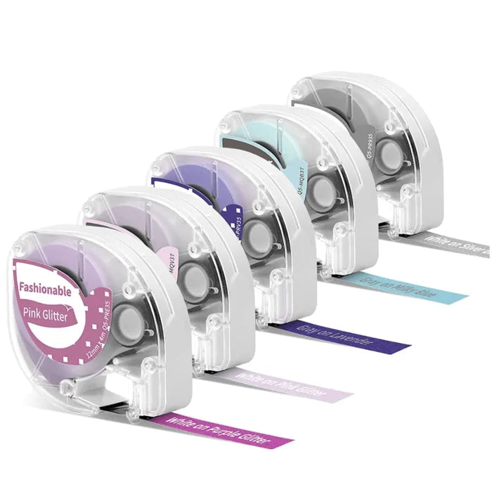 Phomemo P12/ P12PRO Label Maker Labels 12mm X 4m Mixed Fashionable Color Plastic Refill Tapes Replacement for DYMO Letra Tag