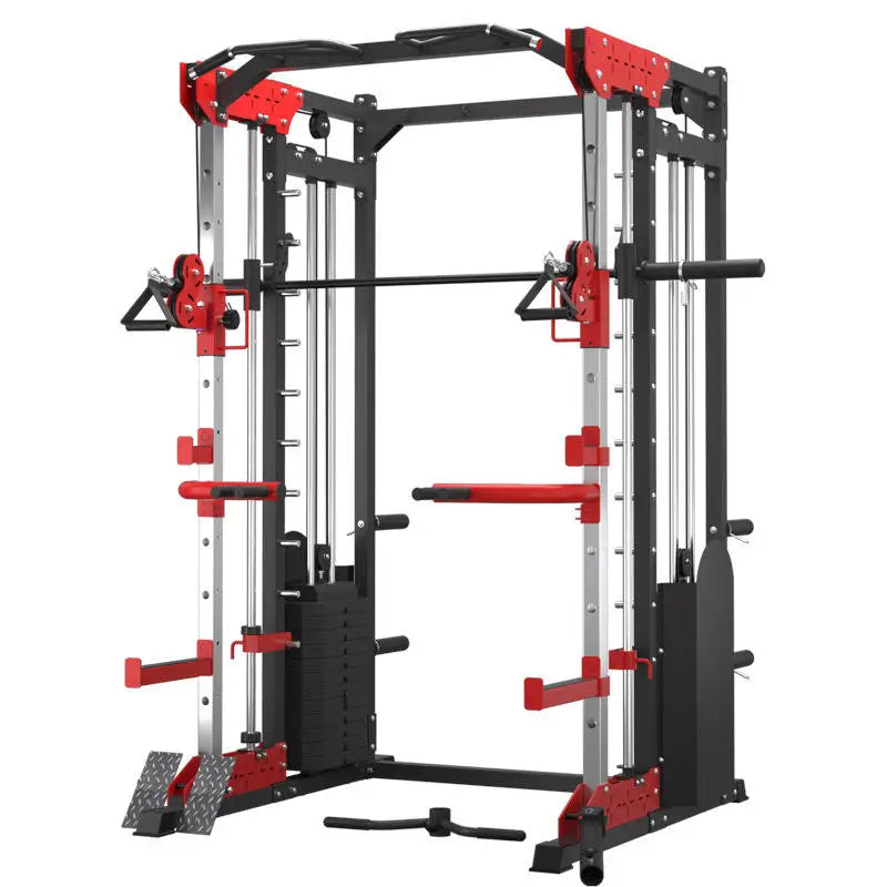 Multifunction Strength Training Smith Machine Multi Functional Commercial Power and Squat Rack Cage Home Gym Smith Machine