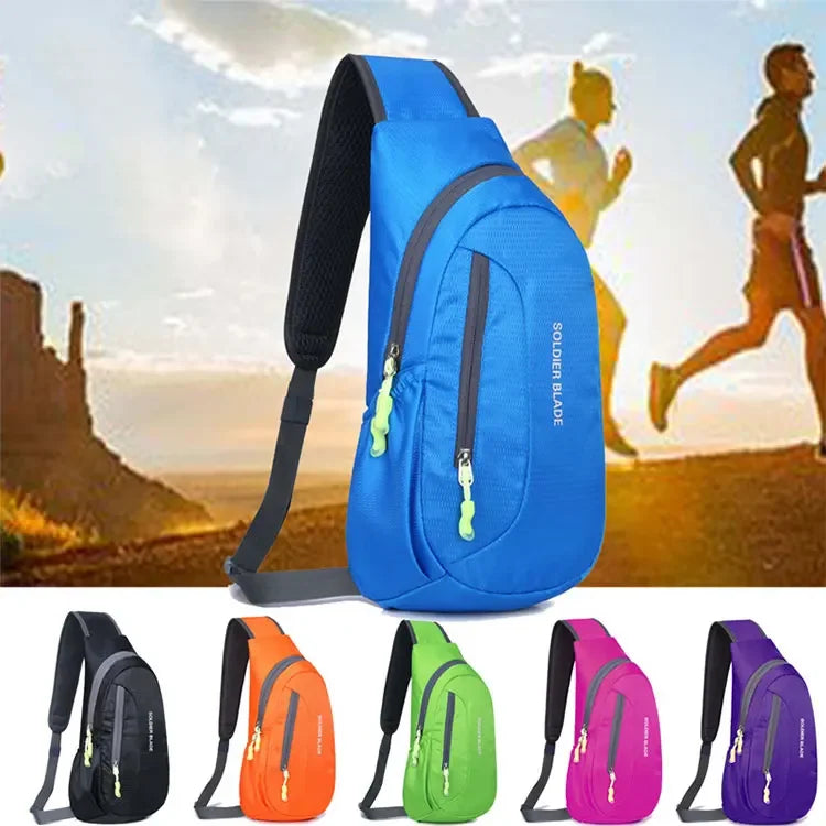 2024 New Multi-functional Sports Bag Nylon Black Outdoor Men's Hiking Waist Bag Waterproof Cycling Chest Bag