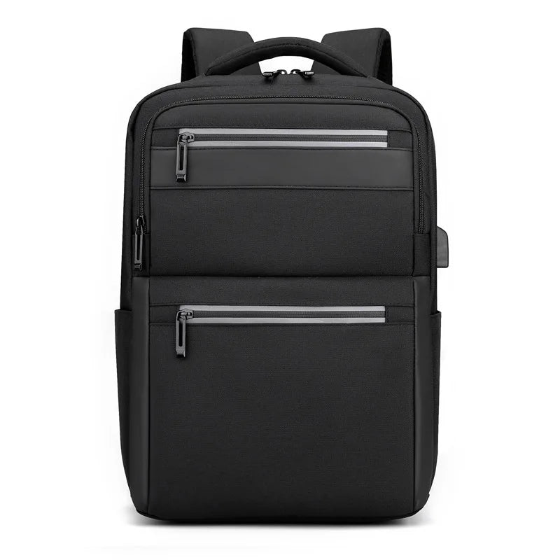 Large Capacity 20-35L USB Interface Waterproof Male Computer Backpack Men Business Travel Softback Zipper Closure Laptop