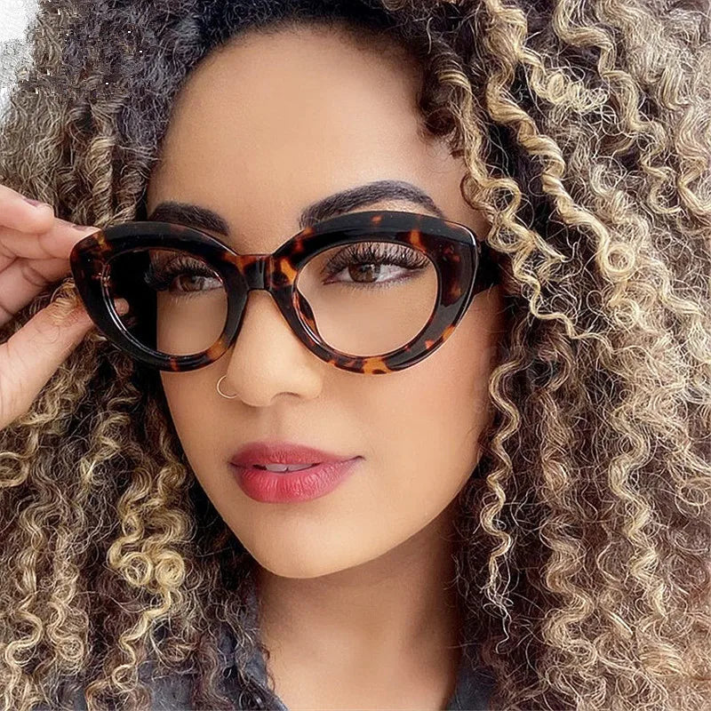 Custom Logo Vintage New Women Men  Transparent Lens Spectacle Frames Cat Eye Computer Eyeglasses Anti Blue Light  Glasses Wom