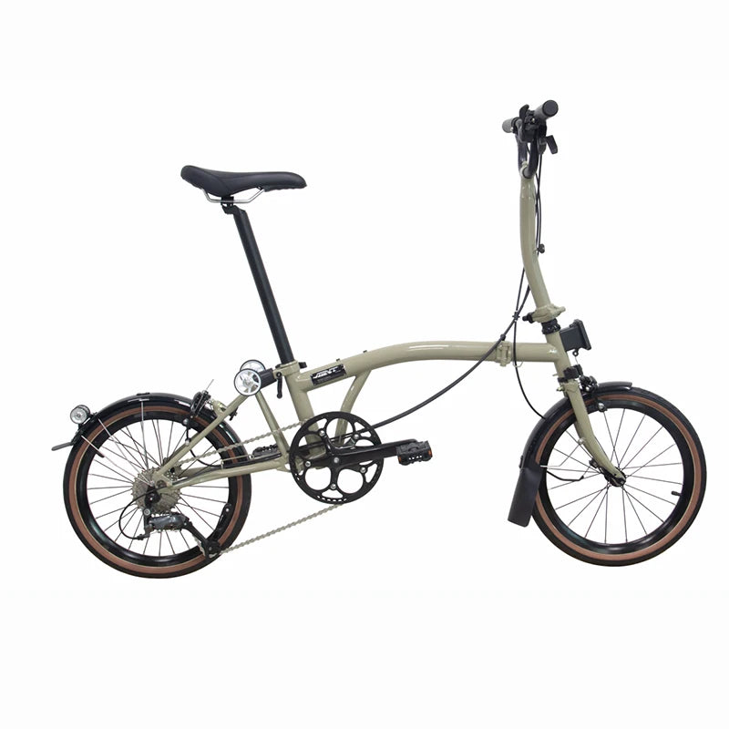 MINT TRI-FOLDING Bicycle T9C-349 9 Speed Steel Frame Clip Brake Foldable Light Weight 16 Inch Folding Bike