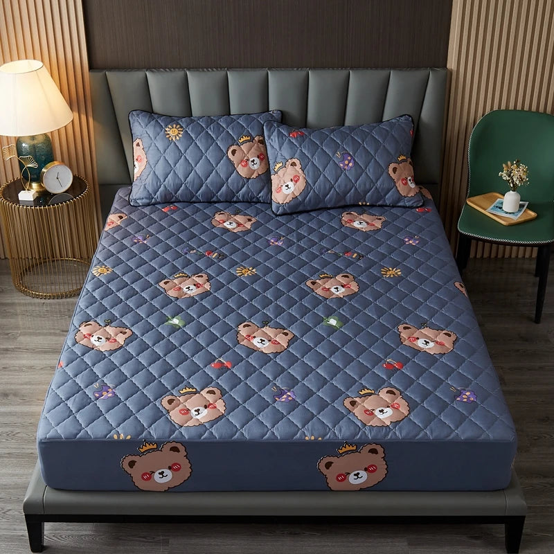 Factory Supplier Quilted Mattress Cover Printed Mattress Protector Waterproof Cover
