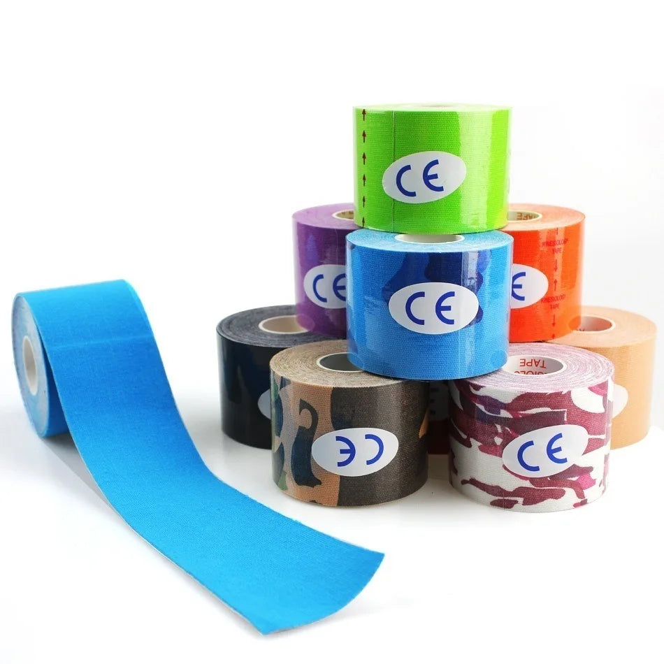 5cm Sports Safety Strapping Tape Waterproof  Breathable Muscle Kinesiology Tape Cotton Hypoallergenic Elasticity