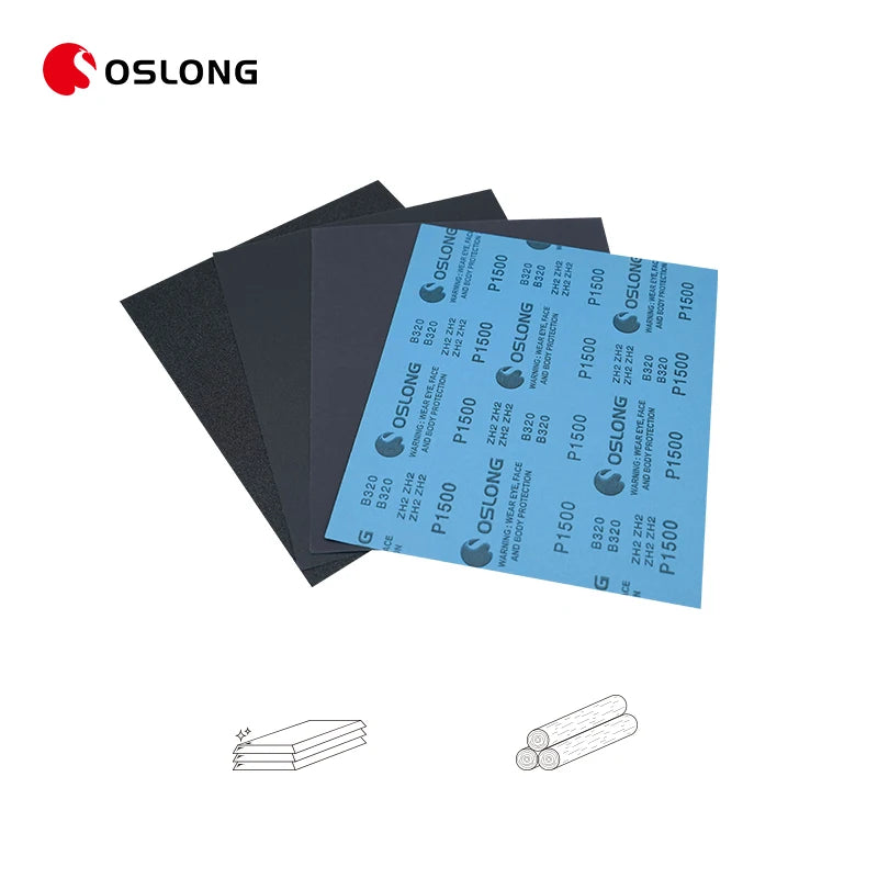 230*280mm Waterproof Silicon Carbide Sanding Sheet Grinding Car Wet Dry Black Sandpaper Sheet