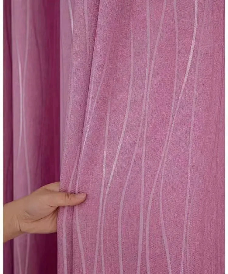 Hot-Selling Nordic Modern Simple Jacquard Blackout Curtains High-Quality B&B Living Room Decoration Curtains