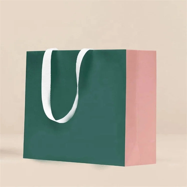 Makeup Gift Bag for Cosmetic Skin Care Packaging Square Bottom Paper Bag