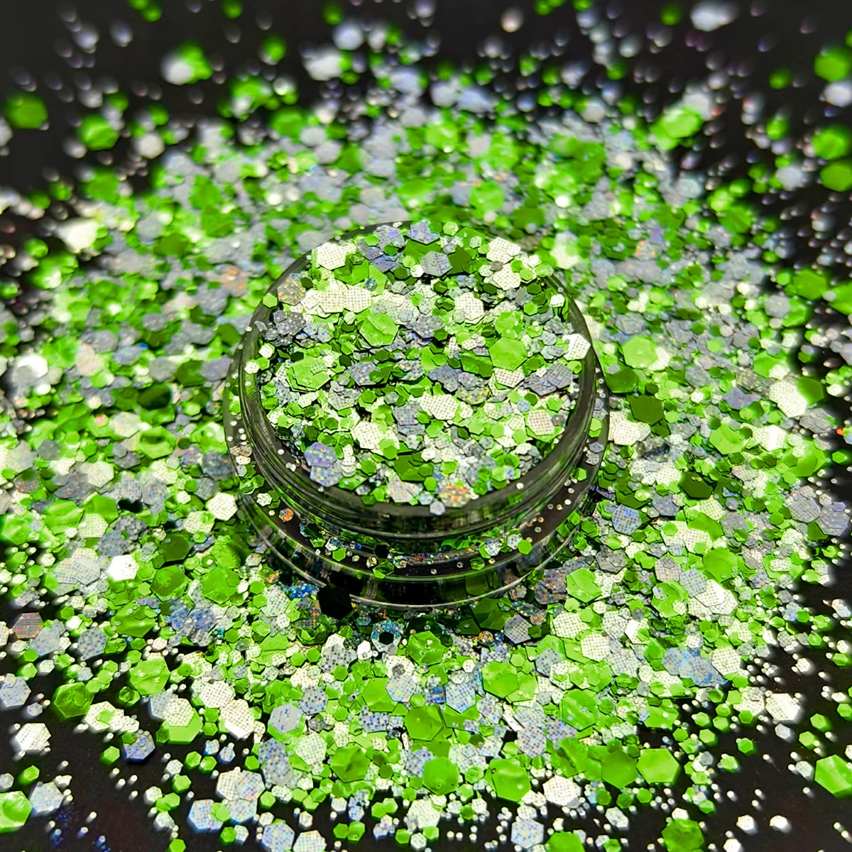 Wholesale Bulk Holographic Chunky Glitter in Shaker 4.5g 10g 1.5oz 2oz 3.5oz Jars Glitter Container Shaker