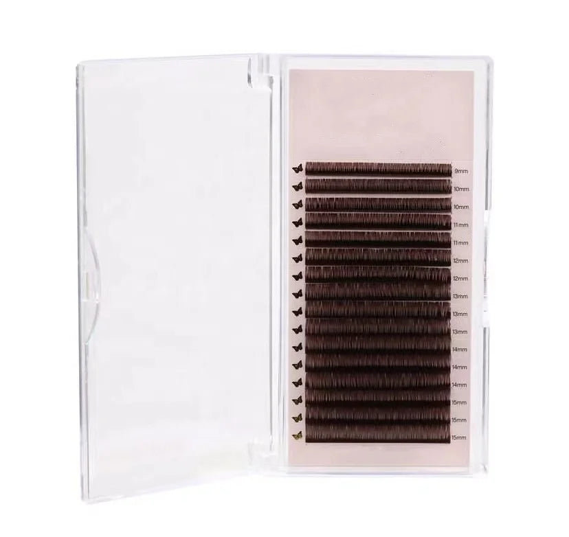 Wholesale 0.05mm D Curl Matte  Classic Plastic Lashes Individual Eyelash Extension Vendor Cashmere Matte Black Volume Lash Tr