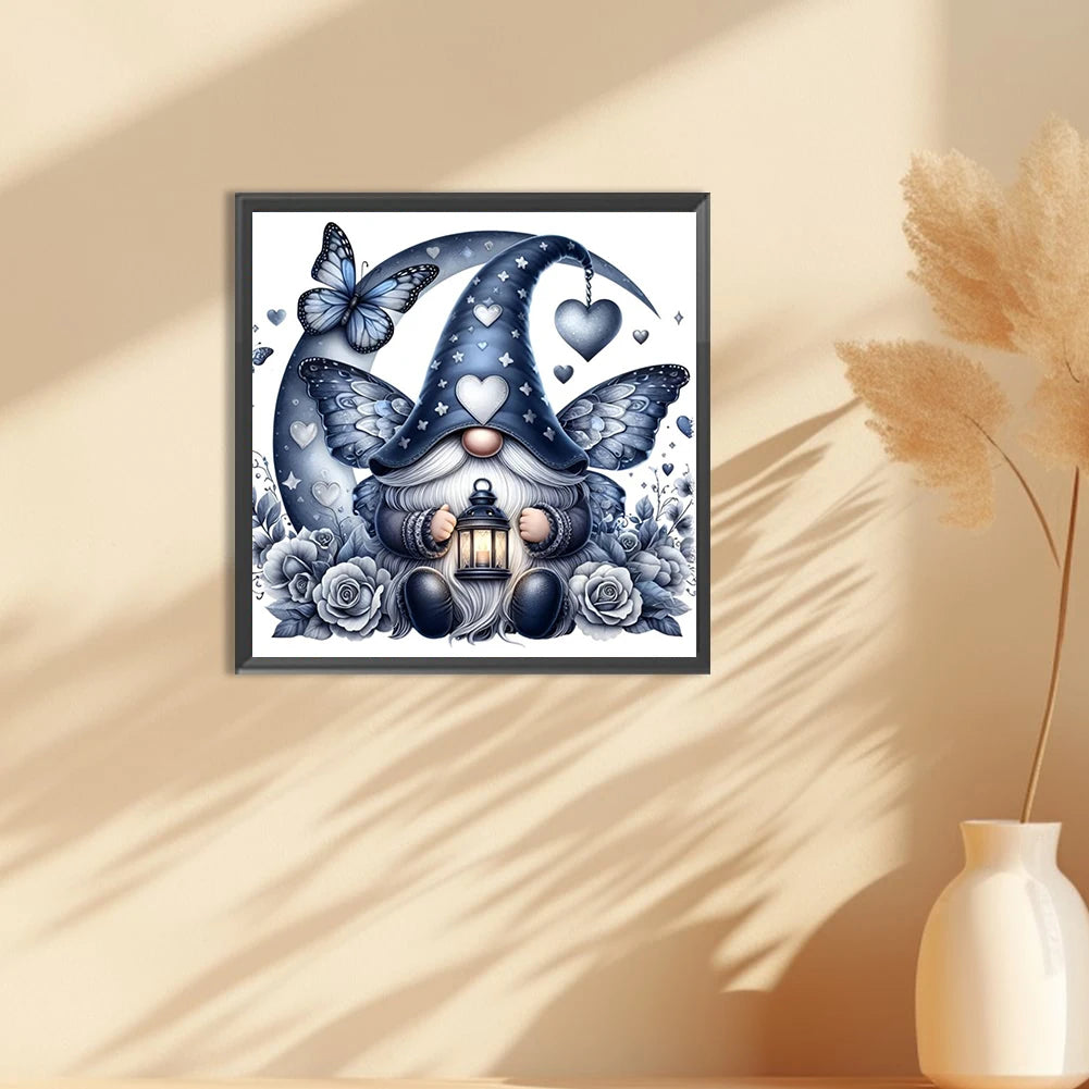 1PC DIY 30x30CM Moon Gnome Diamond Painting Full Round Acrylic Drill Creative Diamond Painting Kit for Home Decoration