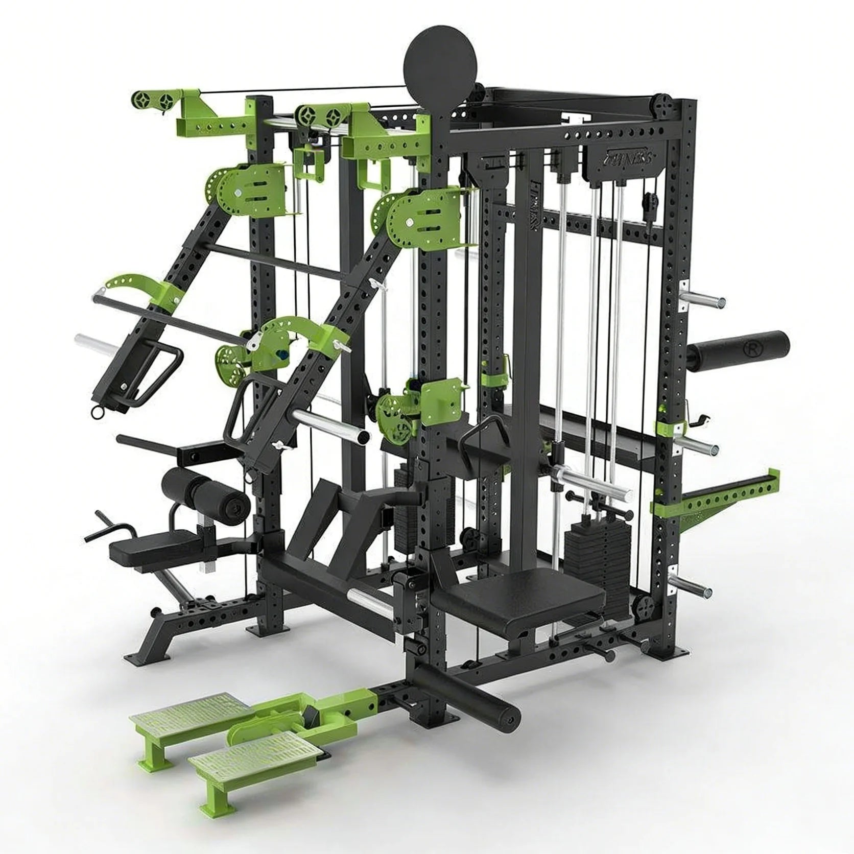 Gym Fitness Equipment Commercial Cable Crossover Comb Power Squat Rack Power Rack 3d Multi Functional Smith Machine for Sale