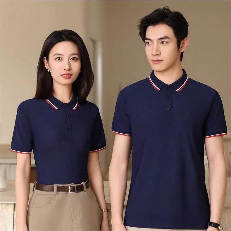 Custom Logo Black Polyester Manufacturing Clothes Men Polo Shirt Polo T-shirt for Men Simple and Casual