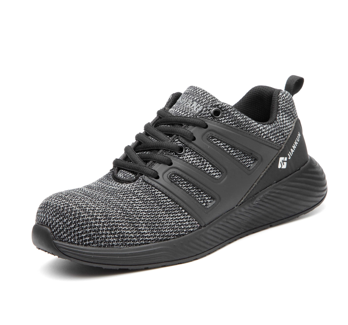 JIANKUN Men's CE Certified Anti-Static Safety Shoes Customizable Steel Toe Spring/Autumn Work Winter Nylon Stretch Fabric