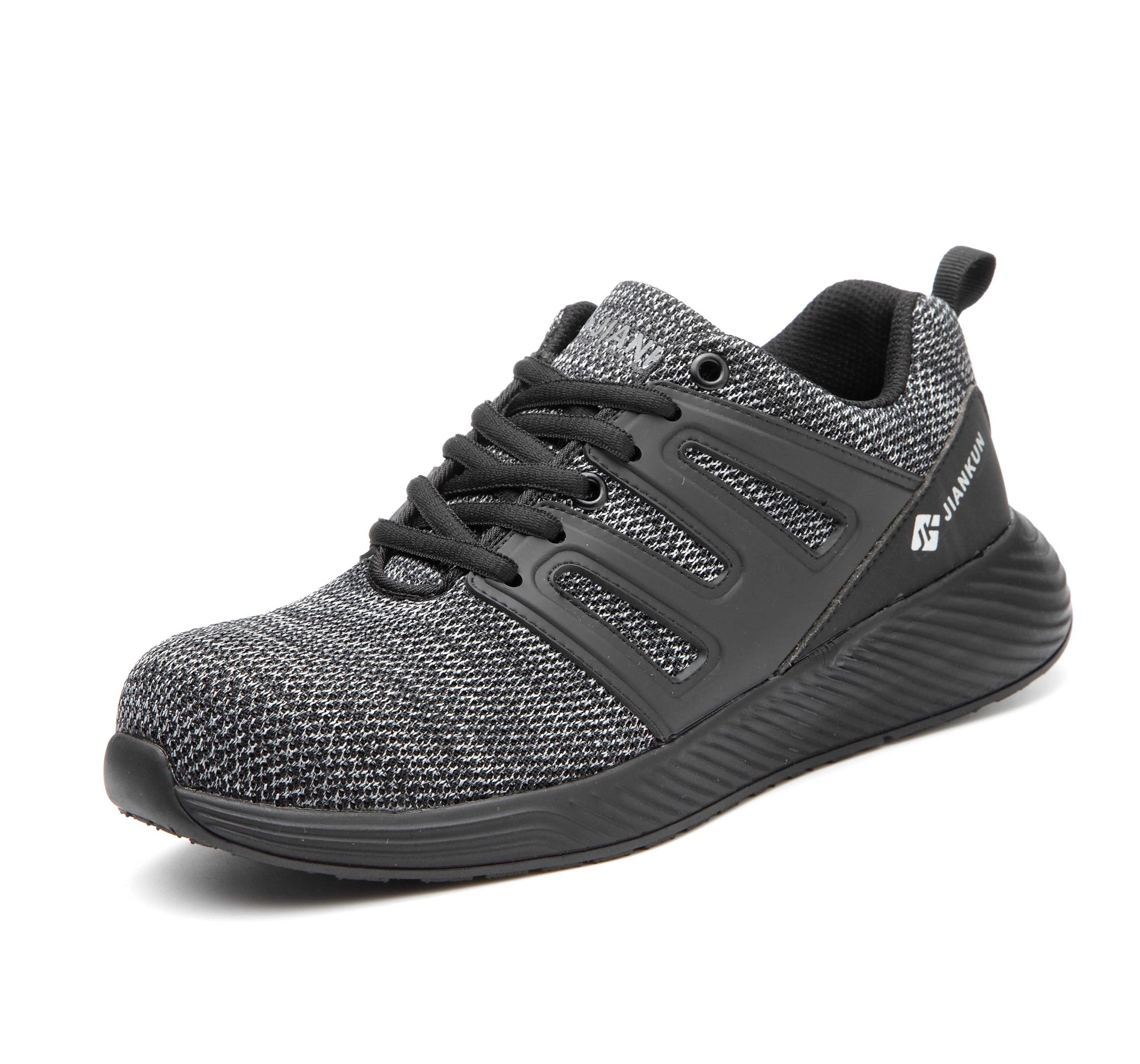 JIANKUN Men's CE Certified Anti-Static Safety Shoes Customizable Steel Toe Spring/Autumn Work Winter Nylon Stretch Fabric