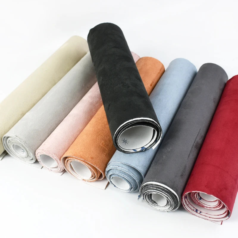 Meetee FA404 20*30cm 0.8mm Thick Furniture Decoration Suede Self-Adhesive Fabric Leather Cloth for Car Interior Stretch Fabri