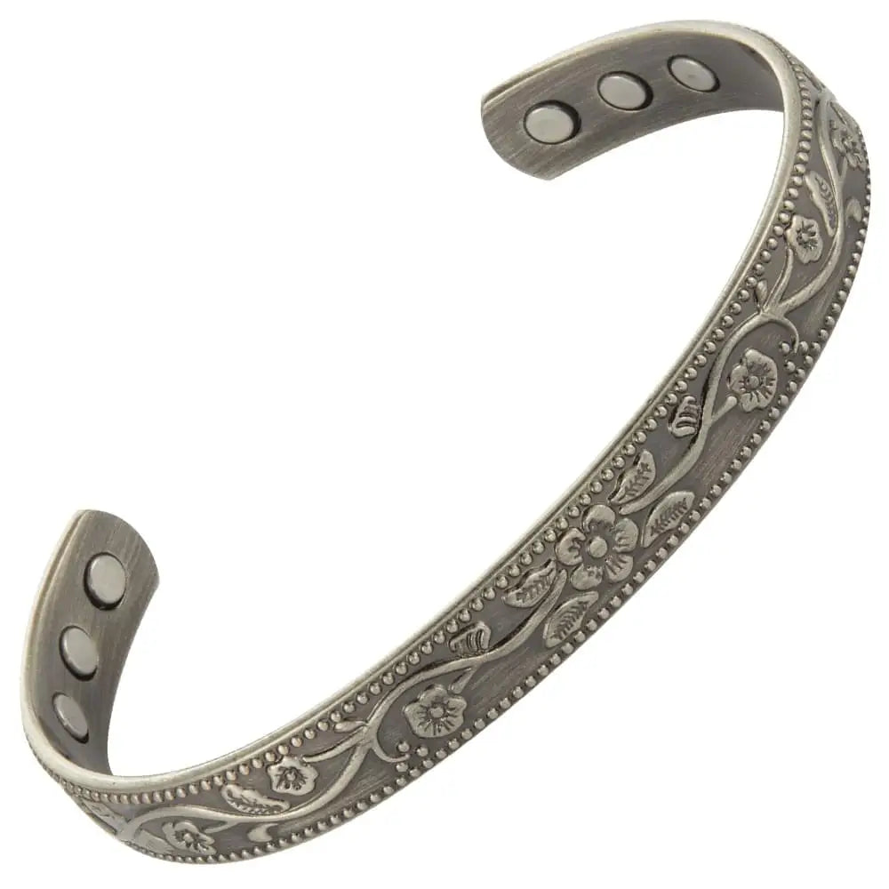 Pure Copper Bracelet Bangle Energy Health Therapy Healing Magnetic Raised Pattern Classical Jewelry Fashion Accessory