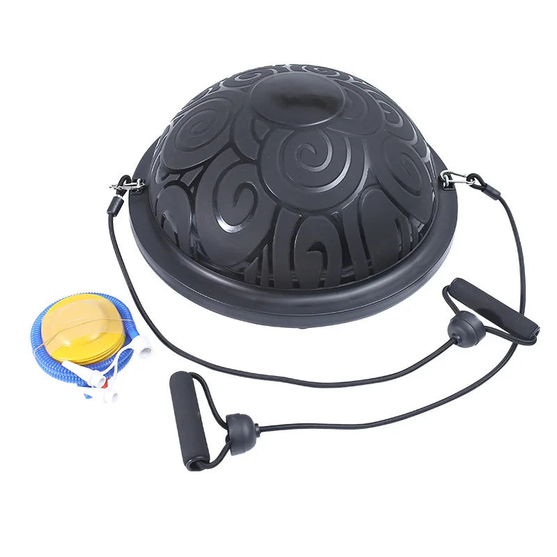 Get-Fit Home Gym Exercise Half Balance Ball Trainer Inflatable Yoga Ball 58cm PVC+ABS Eco-Friendly Multifunction Core Strengt